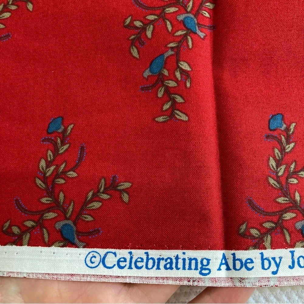 1.4 yards fabric celebrating Abe by Jodi Barrows Square Textiles 100% cotton